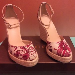 AUTHENTIC GUCCI HIGH HEEL ESPADRILLES